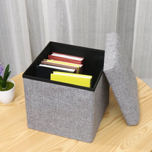 Foldable Fabric Storage Stool Multifunctional - Picture 5 of 9